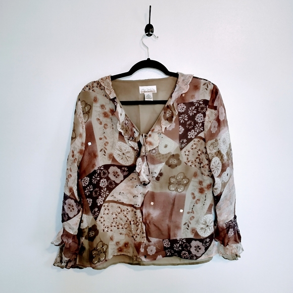 new york city design Tops - Silk vintage top